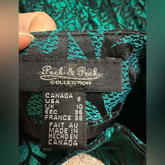 Peck & Peck Green  and Black Maxi Skirt size 8 - Picture 3 of 7